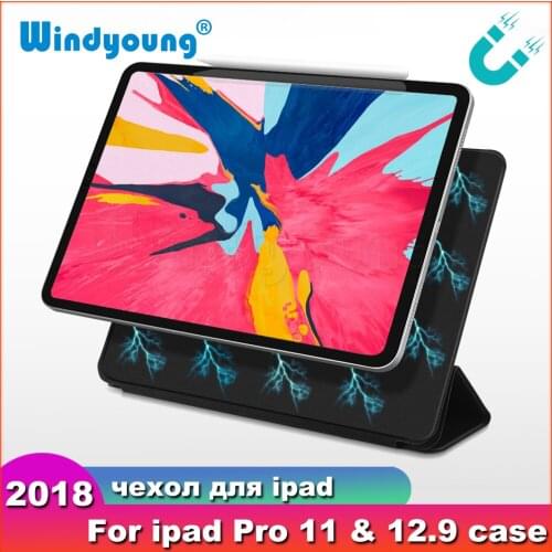 Case For iPad Pro 11 2018 Smart Cover For iPad Pro 12.9 2018 Case Ultra Slim Support Attach Charge For iPad 11 12.9 inch Case