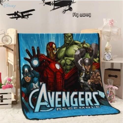 The Avengers Mickey Mouse Frozen Anna Elsa Winnie The Pooh Children Flannel Blanket Small Size 100x140cm Soft Sofa Bedding Throw