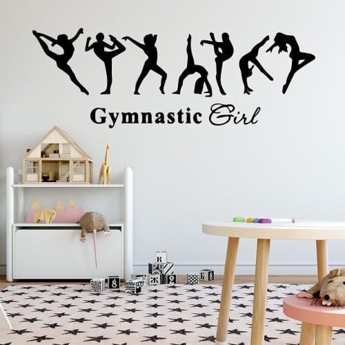 Gymnastic Vinyl Wall Stickers Wall Decor For GYM Gymnastics Room Decoration Wall Art Decals Sticker Murals wallstickers
