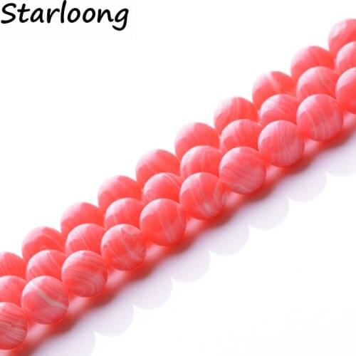 Hot Sale 4/6/8/10/12mm Natural High quality charm Pink Rhodonite Round stone beads for Jewelry making DIY
