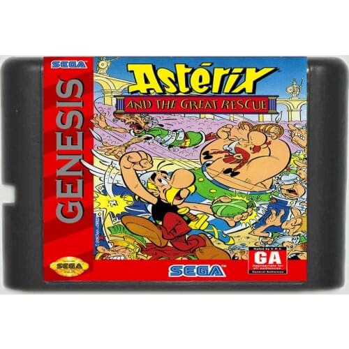 Asterix And The Great Rescue II 16 bit Game Card For Sega MegaDrive & Genesis System
