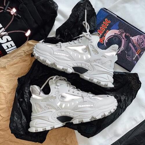 Thick Sole Height Increasing Dad Shoe Men Women Sneakers Reflective Comfortable Sports Running Shoes 2020 Casual Tennis Shoes