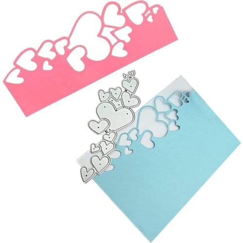 Love Heart Shape Cutting Die Carbon Steel Cuts Scrapbooking Embossing Hollow DIY Dropship