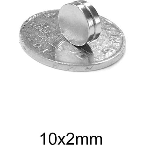 20~300PCS 10x2 mm Round Powerful Magnet Fridge Bulk Sheet Neodymium Magnet Disc 10x2mm Permanent NdFeB Magnets Strong 10*2 mm