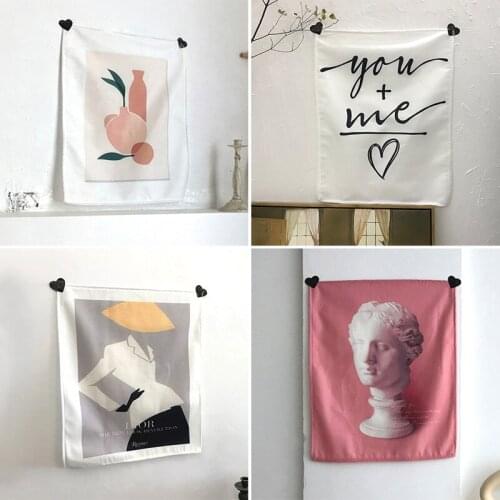 Wall Tapestry Nordic Abstract Art Line Character Pattern Hanging Cloth Bedroom Decor Hanging Cloth Sofa Home Decor Photo Props