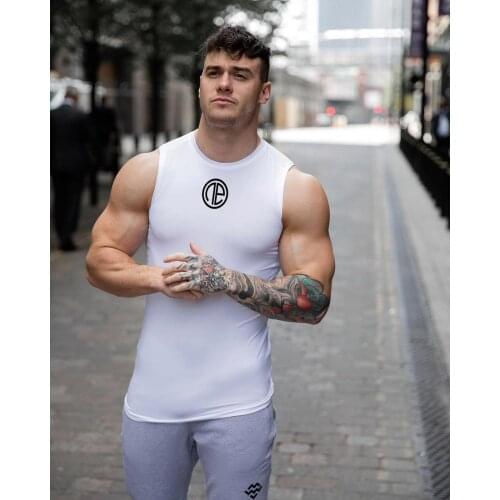 2020 New Brand Clothing Casual Bodybuilding Gilet Men Tank Tops Summer Male Sleeveless Vest Gymclothing fitness Men Slim Vests