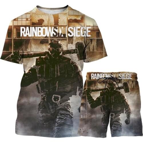 2021 New Mens 2-piece Short Sleeve + Shorts 3dt Shirt Sports Suit Mens Fitness Beach Pants Outdoor Running Mens Printing