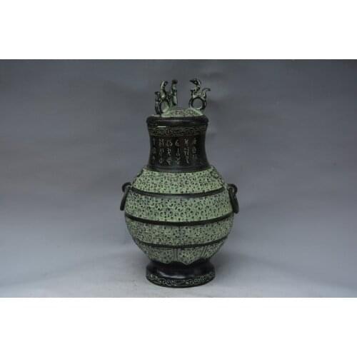 Rare Old Chinese Han dynasty bronze pot,Carving animal patterns,best collection&adornment,free shipping