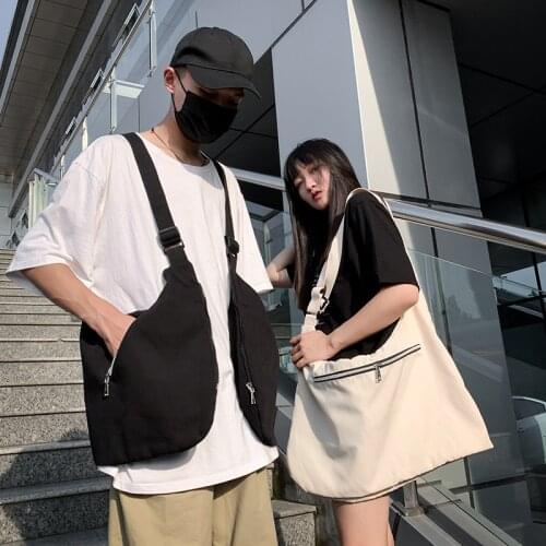 Adjustable Hip Hop Canvas Womens Lovers Crossbody Multi-function Large Capacity Mens Tactical Shoulder Bag Multiple Styles