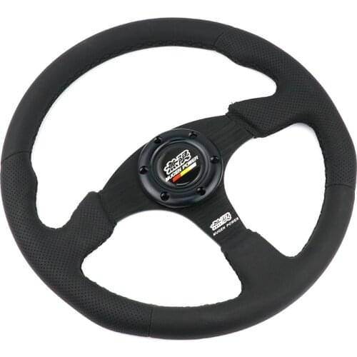 Mugen Steering Wheel Tuning Drift Racing Car Steering Wheel 14inch/350mm Genuine Leather