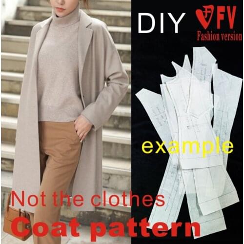 Sewing drawings womens coat pattern new style windbreaker 1:1 garment structure pattern BFY-272