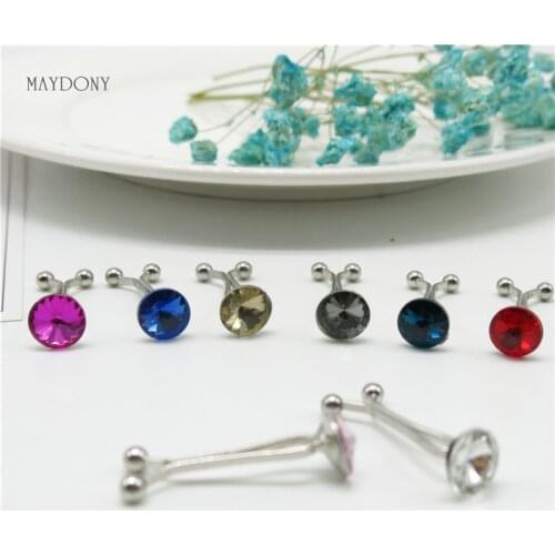 SP134 12 Pcs/Set Fashion Rhinestone Muslim Hijab Brooches Pin Muslim Hijab Scarf Pins Scarf Clip