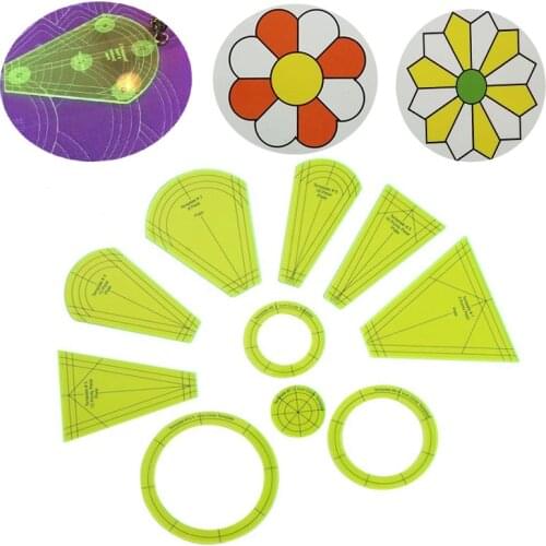 Quilting Template patchwork ruler dresden plate template set for domestic sewing machine parts set sewing supplies