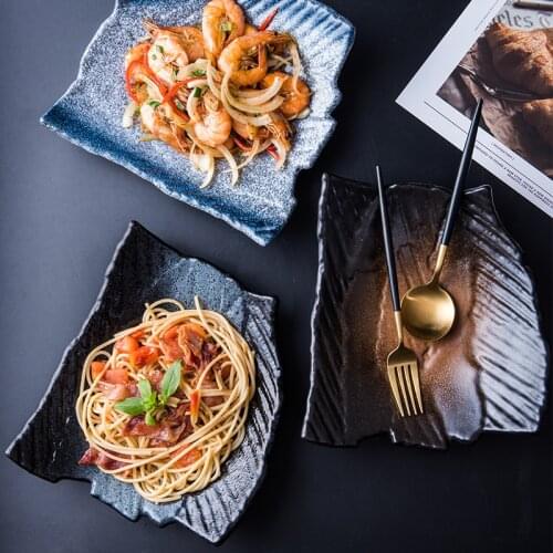 Japanese dishes creative ceramic tableware western dishes irregular net red dishes special-shaped dishes dishes dishes