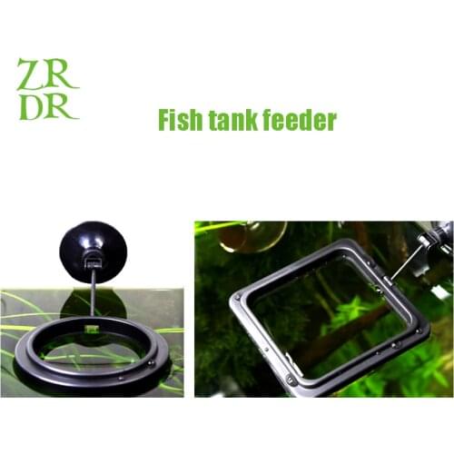 ZRDR 1pcs square round fish food ring aquarium fish tank small tropical fish feeder feeding ring aquarium accessories 50-100 g