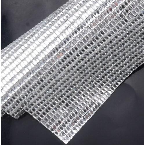 24x40cm Rhinestones For Clothes Hot Fix 2018 New Stones For Needlework Bling Rhinestone Trim Decoration For Wedding Dress
