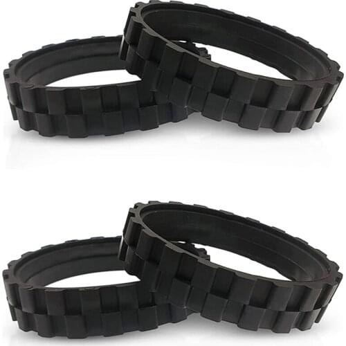 4Pcs Tire skin for IROBOT ROOMBA Wheels Series 500, 600, 700, 800 and 900 Anti-Slip, Great Adhesion and Easy Assembly