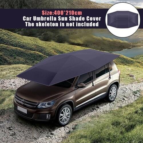 4X2.1M Waterproof Anti UV Outdoor Car Vehicle Tent Umbrella Sunshade Roof Cover Car Umbrella Sun Shade Cloth Replaceable