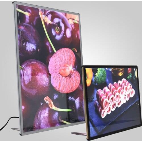 A3 lighting menu board with stand lighting menu board menu display light board