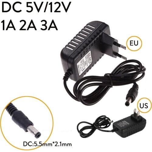 100 - 240V LED Power Supply Adapter DC5V DC12V 1A 2A 3A For LED Strip Lamp Lighting led Power Driver Plug US EU