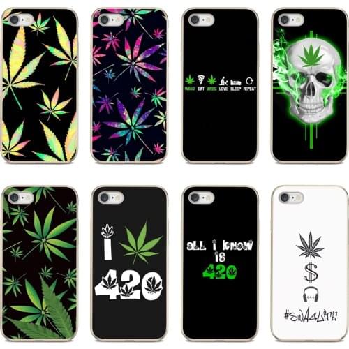 Weed-Leaf-Pot-Kush-420 Case Cover For Samsung Galaxy S7 S8 S9 S10E S20 FE Note 10 20 Edge Lite Plus Ultra