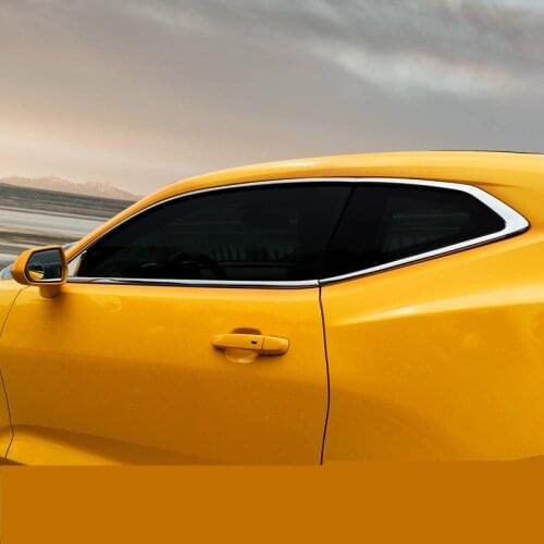 Beautiful Brightly Stainless Steel Window Decorated Mouldings For Chevrolet Camaro 2016 2017 ADA001