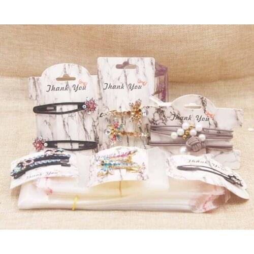 Feiluan Marble styles MULTI jewelry package & display cards new arrival hair clip/claw accessoreis package card50+50oppbagper