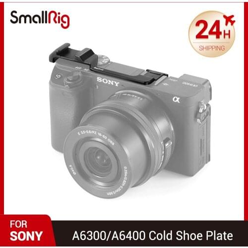 SmallRig Cold Shoe Relocation Plate for Sony A6100 / A6300 / A6400 Camera For Microphone Flash Light Attach Vlogging Rig 2317
