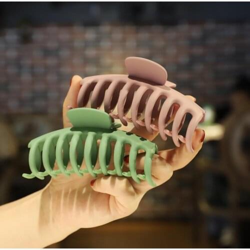 Korea Fashion Women Girls Geometric Hair Claw Clamps Hair Shape Hair Clip Claws Solid Color Accessories Hairpin Large/Mini Size