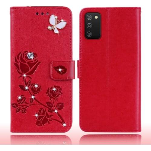 Leather For Samsung A02S Case SM-A025F Rose Flower Cover Case For Samsung Galaxy A02s A025F A 02 s A02 Phone Cases 6.5'' Fundas