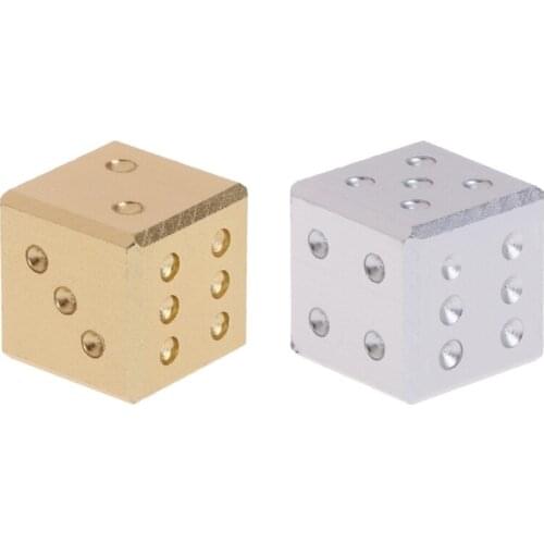 Gold Silver Aluminum Metal Dice Club Bar Drinking Playing Game Tool 16X16X16mm