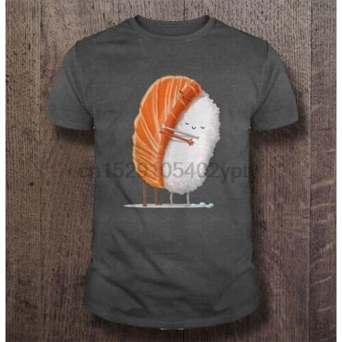 Men t shirt Sushi hug painting Women t-shirt