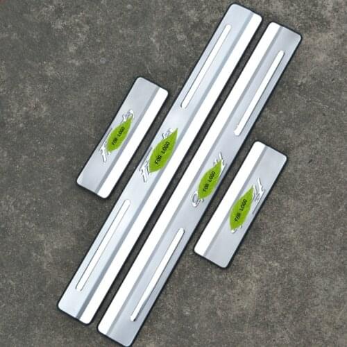 Car styling Stainless Steel Car Door Sill Scuff Plate Guard Sills For Ford Fiesta 2009-2014