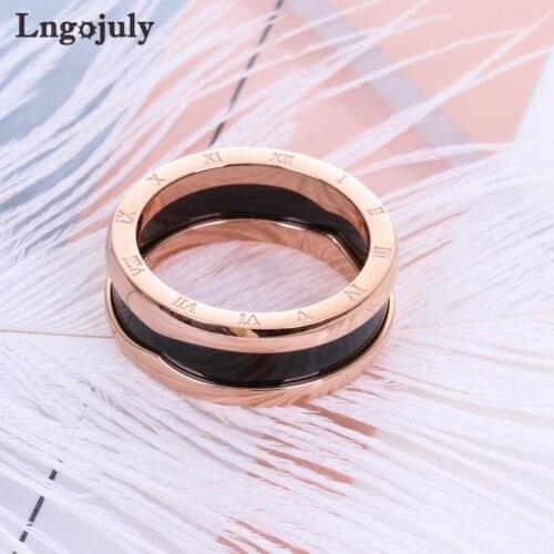 New Women Titanium Steel Rings Jewelry RoseGold Titanium Rings For Women Girlfriend Lovers Party Jewelry Gifts Кольца Женские