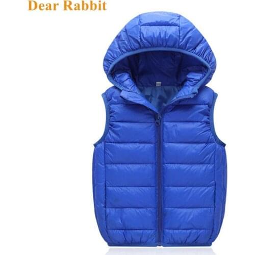 2021 new Autumn Winter Child Waistcoat Girls Boys Down Vest Baby girl Sleeveless Kids Hooded Jacket Outwear Infant Baby Clothes