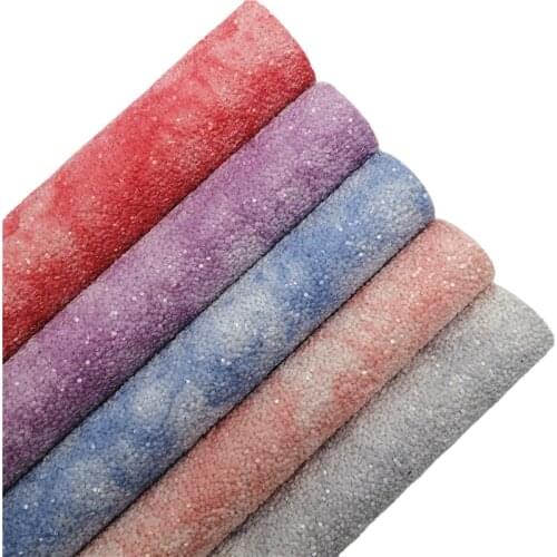 Cloudy Chunky Glitter Vinyl Fabric Sheet Twill Backing Synthetic Leather Faux Vinil For Bows Earrings DIY A4 SIZE R111