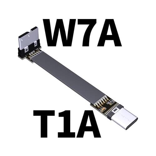 ADT-Link USB3.0 Male To Female Flat Cable Type-C To Micro-B 10CM FPV FPC Riser Adapter OTG Micro-USB USB-C Charging Data Cable