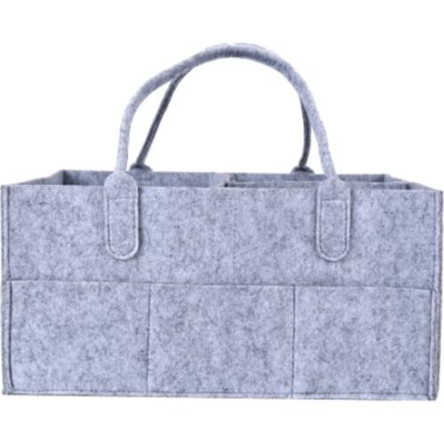 Portable Foldable Felt Diaper Storage Bag Multifunction Kids Clothes Handbag For Baby Diaper Organizer Mom Nappy Bags