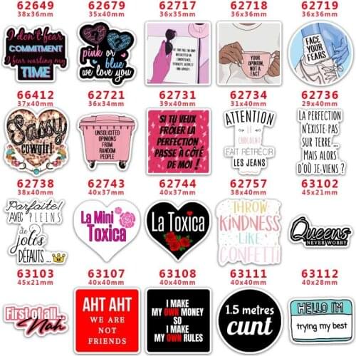 DIY Craft Supplies Sewing Accessories Cartoon Letter Printed Planar Resins Mold 30 Pieces. PR-62649