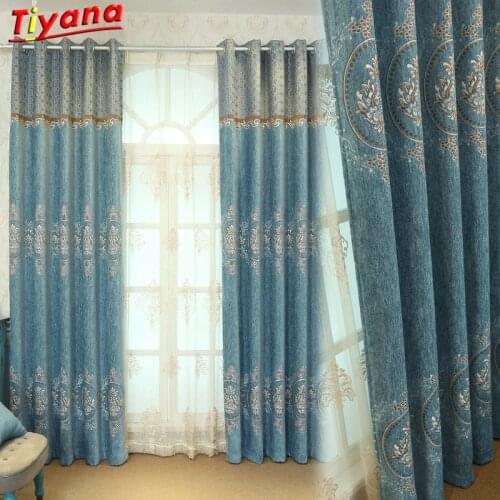 Luxury Jacquard Bedroom Curtains Velvet Livingroom Blockout Curtains Purple Blackout Window Curtains White Embroidered Tulle 30