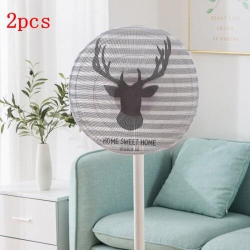 2pcs Floor Fan Mesh Dust Cover Washable Baby Finger Safety Protection Elastic Net Anti Pinching Round Home Storage Overlay