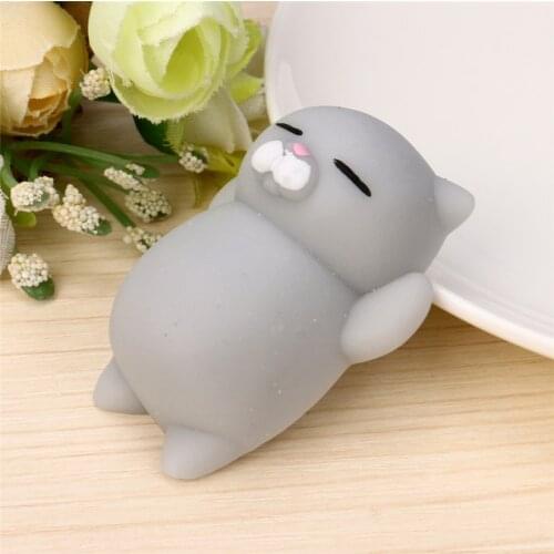 Stress Reliever Decor TPR animal Noverty Toys Cute Mochi Squishy Cat Squeeze Healing Fun Kids Kawaii Toy Anti Stress G0398