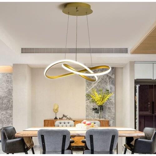 Home Modern LED Ceiling Light For Living room Dining Room Hanging Lamps Suspending line Ceiling Lamp Fixtures Gold&White&Black