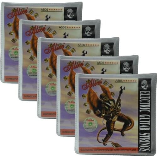 5Sets Alice Electric Guitar Strings Steel Core Nickle Plated Wound 6 Strings Set A506L SL XL