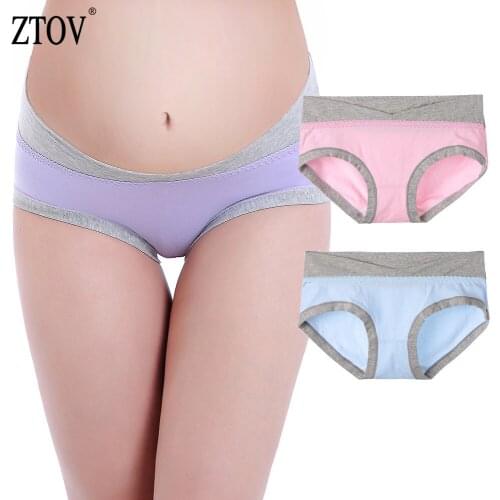 ZTOV 2Pcs/lot Maternity Panties Pregnancy Underwear Belly Support Briefs for Pregnant Women Low Waist UnderPants Panty XXL XXXL