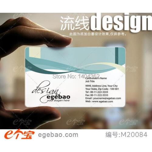 Waterproof Plastic Bussiness Card one sided printing business cards visit card printing clear transparent PVC Business Card