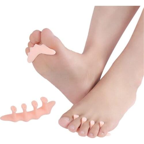 1 Pair Silicone Bunion Corrector Toe Unisex Professional Fingers Foots Separators Toe Protector Straightener Separator