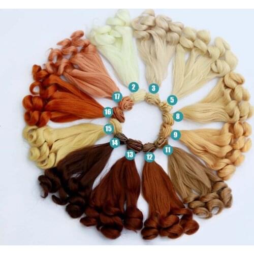 10PCS/LOT DIY Doll Hair 20CM Synthetic Fiber Curly Doll Hair BJD Wig Hair