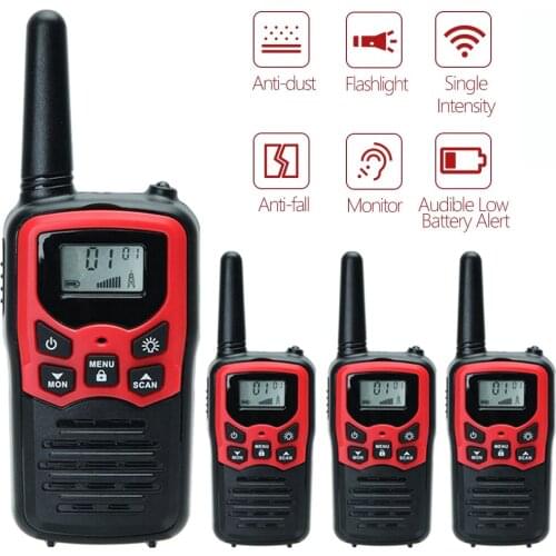 2/4PCS ABBREE Walkie Talkie Mini Portable Two Way Radio PMR 446/FRS Radio Long Range 8KM Communicator for hotel Restaurant