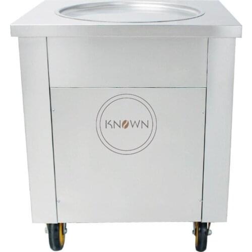 2020 Hot sale fry ice cream machine R410/R22 fried ice cream machine single round pan fried ice cream roll machine